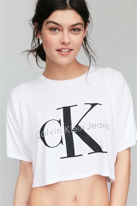 cheap calvin klein tshirt womens|Calvin Klein cropped tank top.